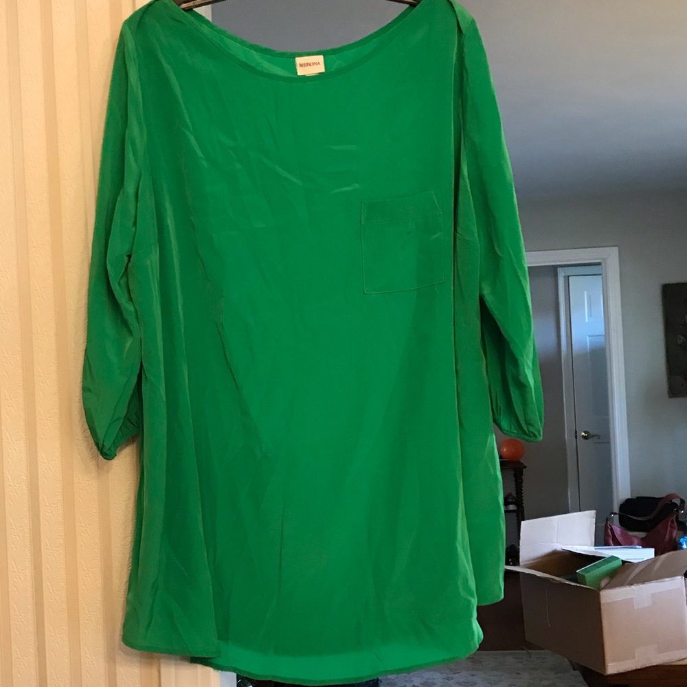 Merona 2x gorgeous green blouse